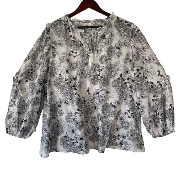 Cato Womens Peasant Top Boho Blouse Ruffles Relaxed Fit Size 22/24W - Picture 1 of 8